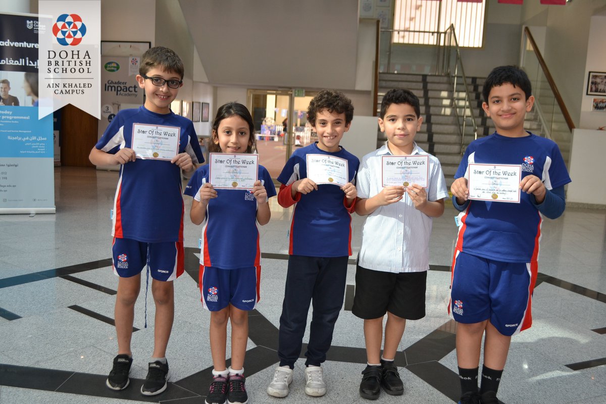 DohaBritishSch's tweet photo. Massive congrats to the children across #Primary who got #Stars⭐️ and #Writers ✍️Awards in Term 2!👏
Well done! 🌟😃👏
https://t.co/MkyOkIp78X
#dbs #ainkhaled #dohabritishschool #schoolday #schoolsinqatar #dohaqatar #staroftheweek #writeroftheweek https://t.co/JBaqAaJxDw