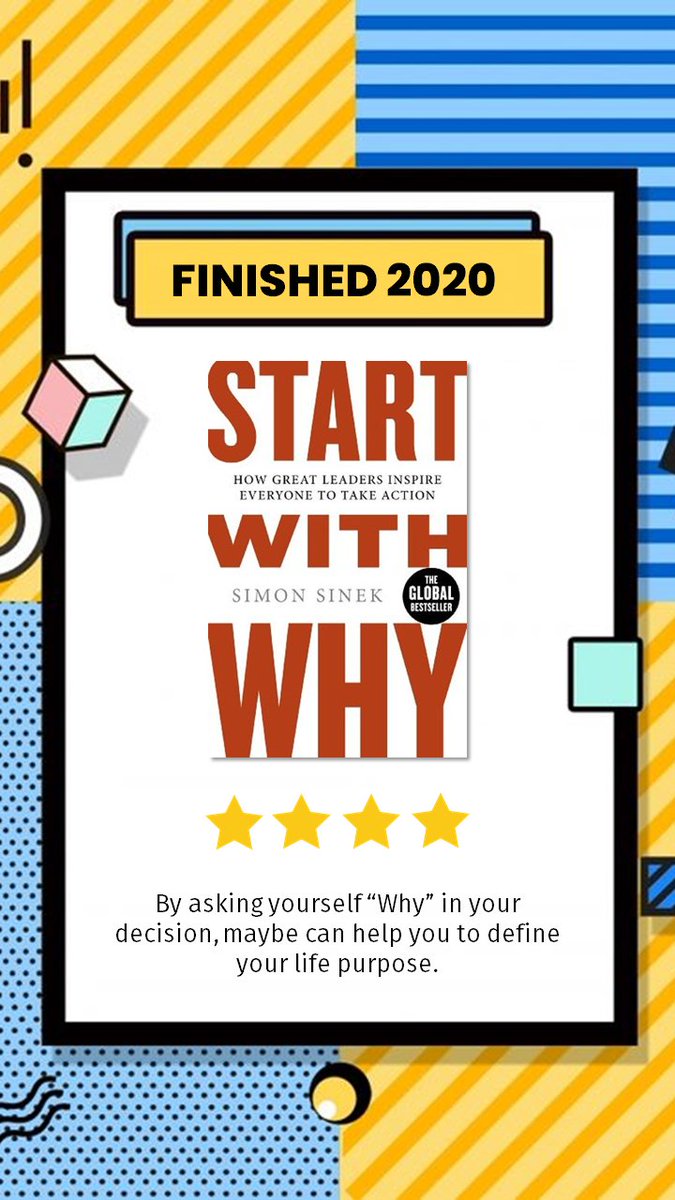 2. Start with WhyIya, aku tahu. Sudah (sangat) terlambat untuk membaca buku ini kan? :" -  https://www.goodreads.com/review/show/3130385200