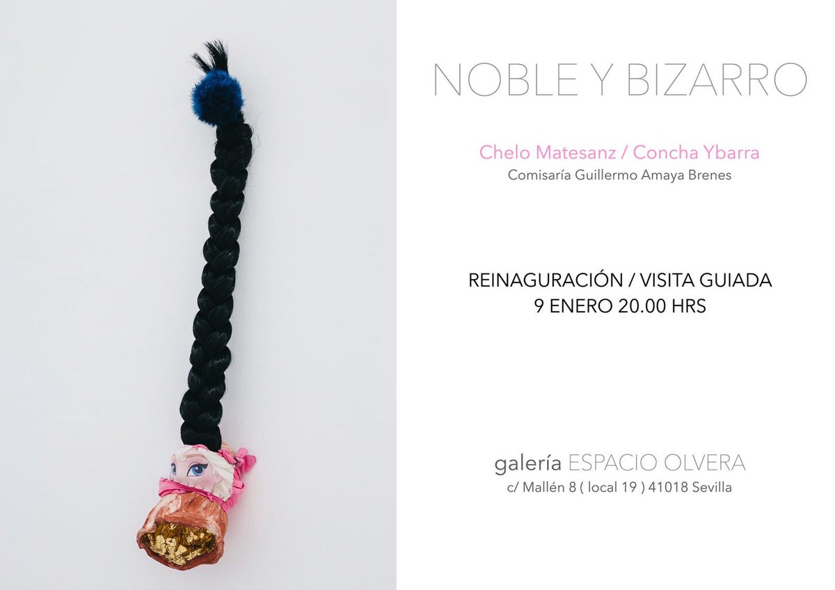 REINAUGURACÓN / VISITA GUIADA . Noble y Bizarro por el comisario <a href="/guillermoamayab/">Guillermo Amaya Brenes</a> . Nos vemos este jueves a las 20.00 hrs. #artist @conchaybarraoficial y @chelomatesanz