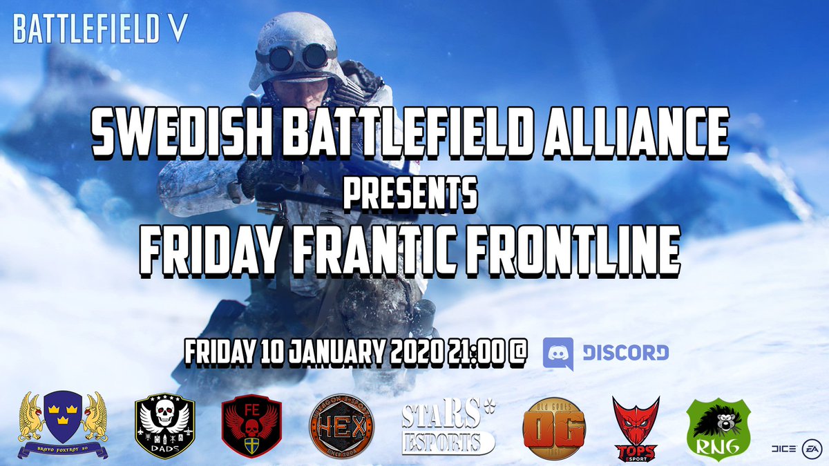 On Friday we are back again with another Battlefield V event. Frantic Frontline where we mix all contender to do some pushing in the game mode Frontline.
We are extra pleased to see our newest member #Runngun joining in.
Cya on Friday at 21:00 CET!
#battlefieldv #BFV #sba