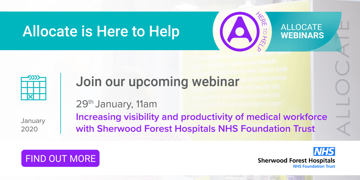 RLDatixUKI's tweet photo. Senior members of the rostering services department @SFHFT will be talking about their successes in using #ActivityManager at an upcoming #HereToHelp webinar.
Secure your place today! https://t.co/U2e7gfQFtz
#AllocateCommunity #Learning #Healthcare https://t.co/ZBLdHRNda7