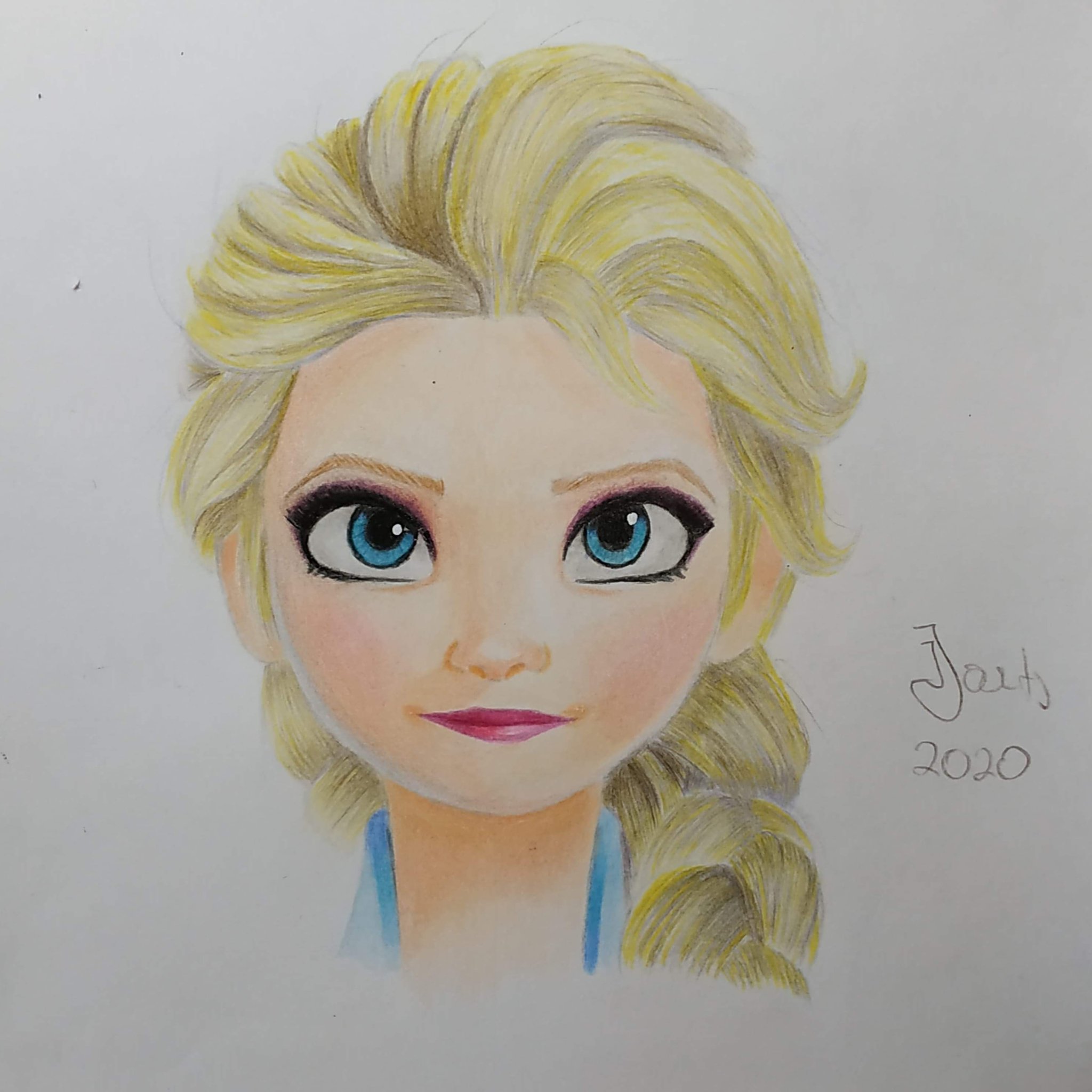 Drawing Elsa and Bruni from Movie[Frozen2] - marki draws, colored pencil -  YouTube