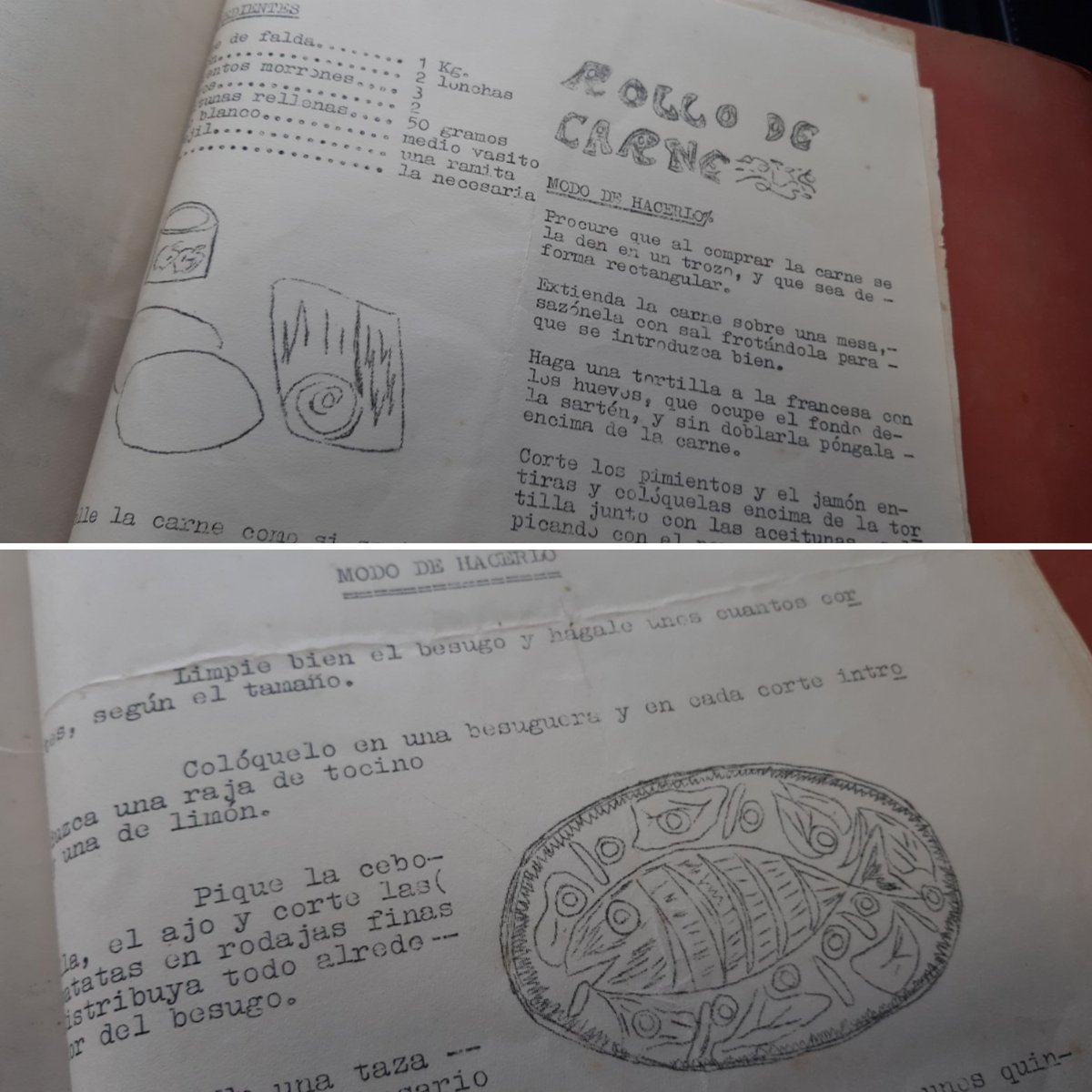 profesorFP's tweet photo. Recén chegado da parroquia de #Codeseda (na #Estrada - #Pontevedra) un paquete de receitas antigas para contribuír ao proxecto @losrecetarios 👉 chama a atención a escritura a máquina deixando espazos para facer debuxos a man, algo nada fácil de conseguir 💜 #historia #cociña #FP https://t.co/2wjoeaXrxN