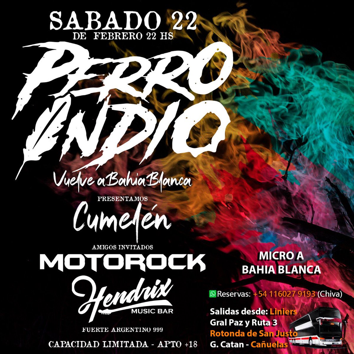 ArielMonges_MS's tweet photo. #FEBRERO SALE MICRO A #BAHIABLANCA

@PerroIndioRock #GiraCumelén https://t.co/5V3ydk7b7N