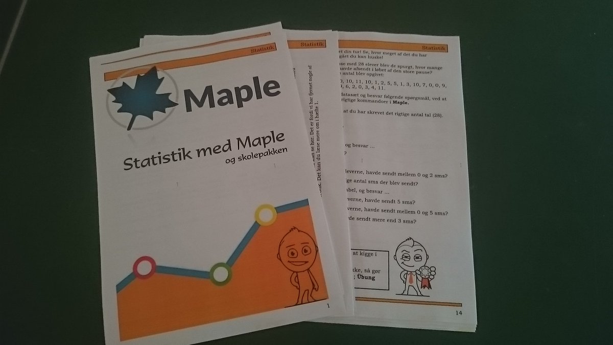 scimath_dk's tweet photo. Vi har netop udgivet 3 hæfte om statistik med Maple på https://t.co/9OtqkhU1gh https://t.co/HcCVMVRQfk