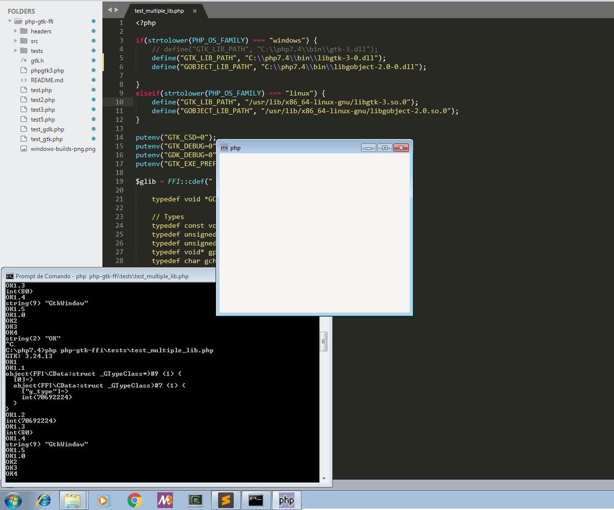 ScornInPC's tweet image. Worked well on # Windows7! I&apos;ll try #MSYS2 - #PHP #GTK