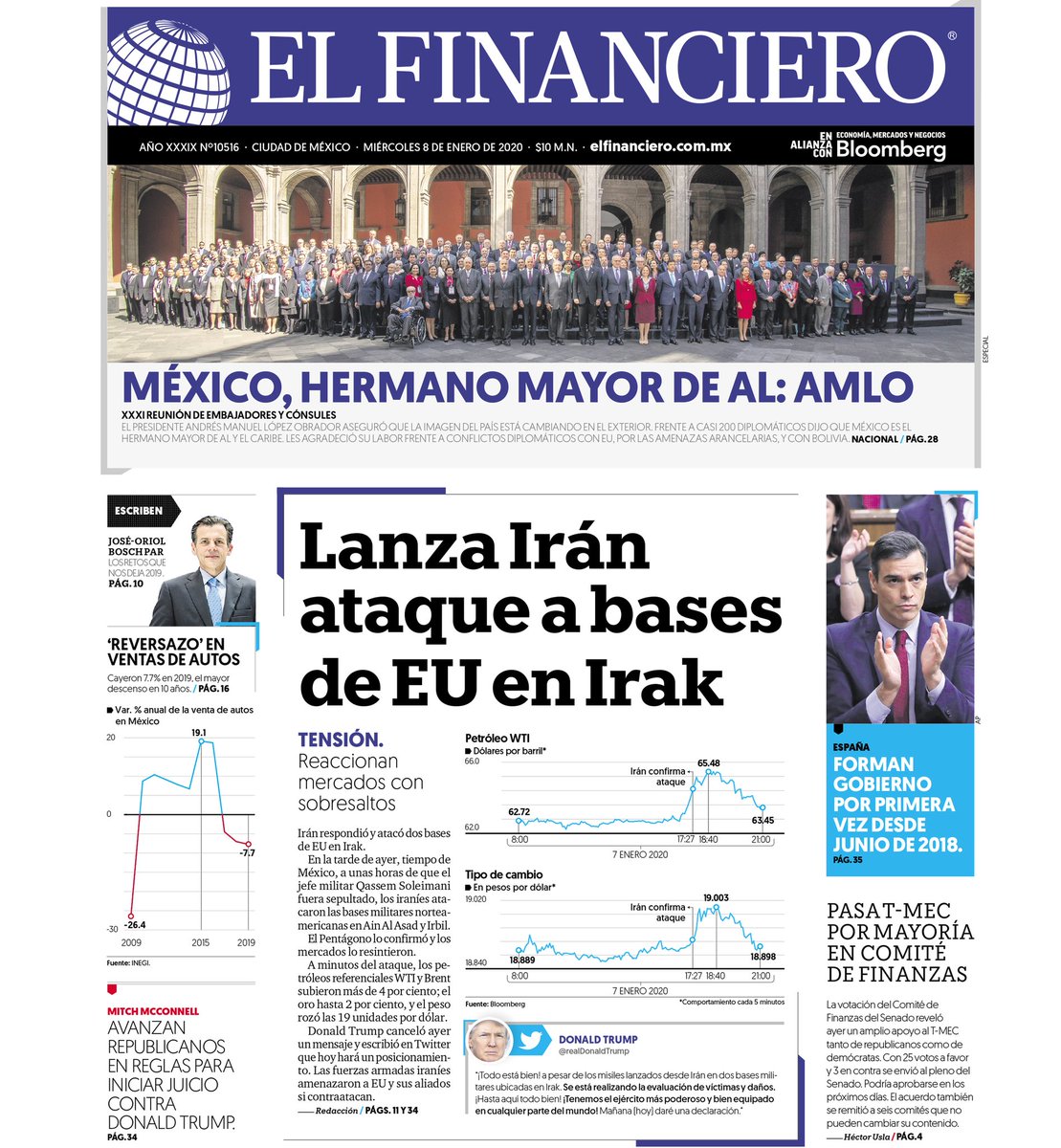 VictorPiz's tweet photo. La principal de @ElFinanciero_Mx impreso de este miércoles https://t.co/ct5B24VIdg