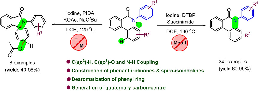 AsianJOC (@asianjorgchem) on Twitter photo Iodine-mediated intramolecular coupling of C-H and N-H bonds through #radical pathways has been achieved for the synthesis of substituted phenanthridinones from 2-phenylbenzamides <a href="/iiserbhopal/">IISER Bhopal</a> doi.wiley.com/10.1002/ajoc.2… Iodine-mediated intramolecular coupling of C-H and N-H bonds through #radical pathways has been achieved for the synthesis of substituted phenanthridinones from 2-phenylbenzamides <a href="/iiserbhopal/">IISER Bhopal</a> doi.wiley.com/10.1002/ajoc.2…