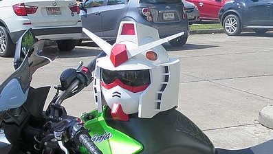 Gundam motorbike helmet