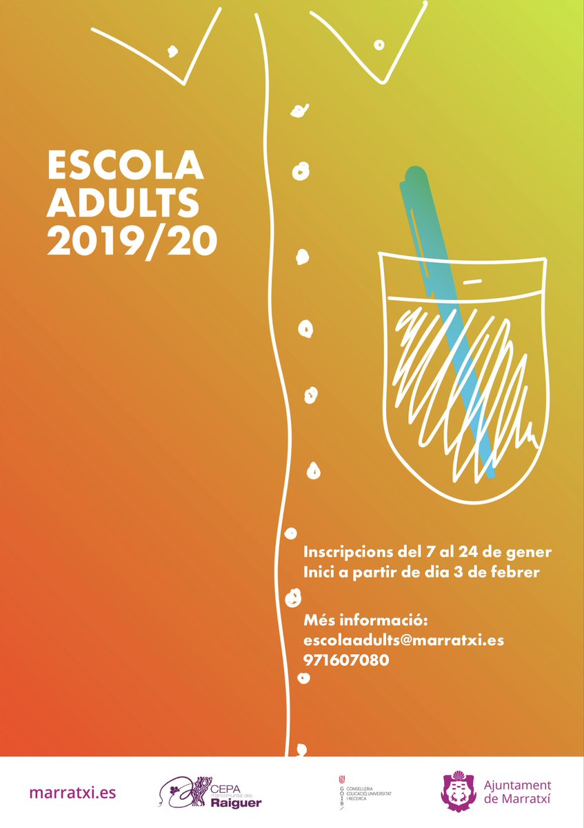 ✅ Obert el període d'inscripcions del 7 al 24 de gener per als nous cursos de l'Escola d'Adults
ow.ly/96GA50xQ26c