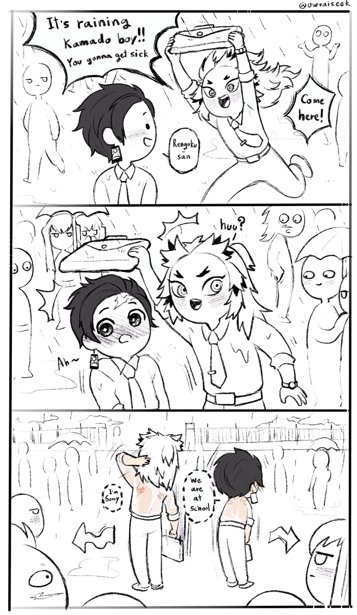 owvaiseek on X: We all know.........👀👀👀 kimetsunoyaibafanart  kimetsunoyaiba rengoku kyojuro tanjiro t.coLHrbqW4n6s  X