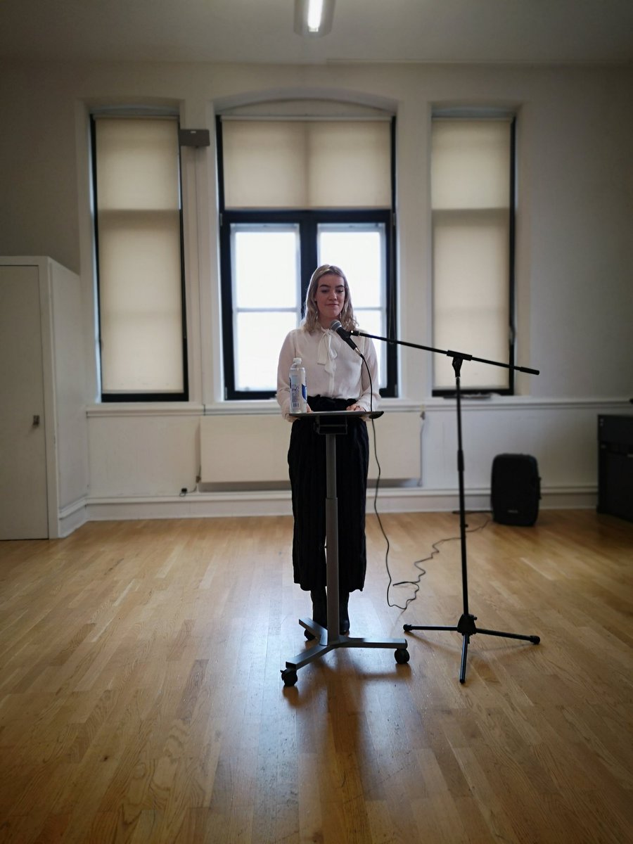 TaP_Arden's tweet photo. 'I Confess' by 2nd year Jessie Saint has just begun her durational performance in room 208.2. In a time of social media and fake news, one woman attempts to be as honest as possible and share a range of confessions. @ArdenSchool  #durationalperformance #confessions  #fakenews https://t.co/9rQfAuuEe3