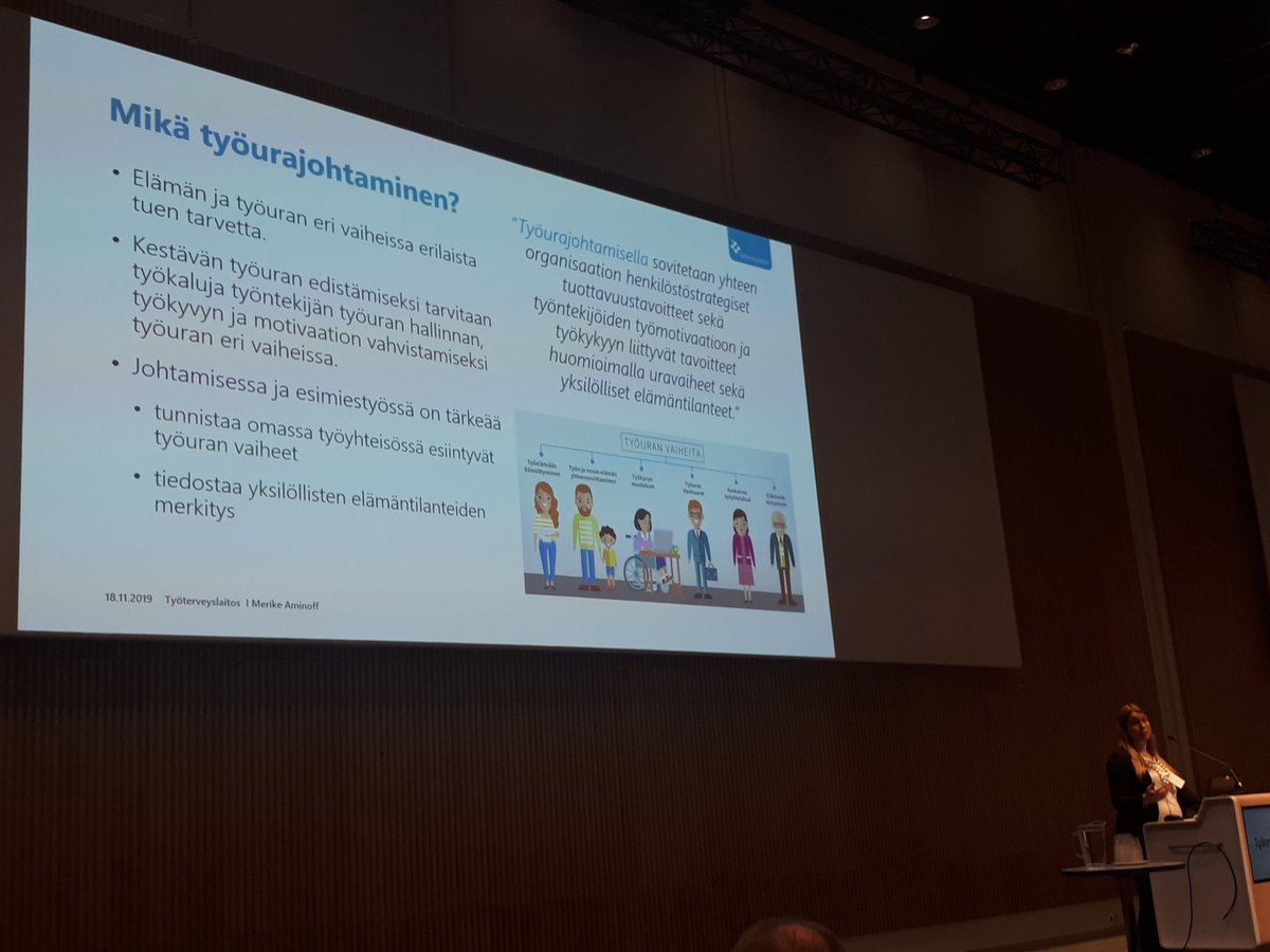 Ja sitten <a href="/MerikeAminoff/">Merike Aminoff</a> johdattelee työurajohtamiseen #tspaivat Esim. työurasiirtymät keskeisiä vaikuttamisen paikkoja.