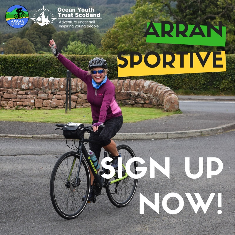 arransportive's tweet photo. That feeling when you register for the 2020 Arran Sportive!

Register today at https://t.co/JSyb1aKzRU 🚴‍♀️

In aid of @OYTScotland, changing lives through #youthworkatsea ⛵ https://t.co/J2BjxARESy
