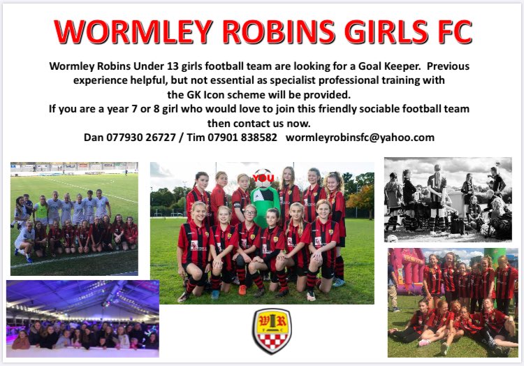 Have a daughter or know a girl that wants to play football? Why not join the nicest, best, friendliest, most fun group of girls you could ever meet! For way more than just football, fun social events galore! Please spread the word! #COYR #thisgirlcan