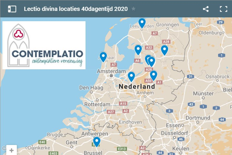ContemplatioNL's tweet image. In de 40dagentijd 2020 zullen er weer 40 locaties zijn waar gezamenlijk kan worden geoefend met lectio divina. De eerste 10 locaties staan al op de kaart! Lees hier meer: contemplatio.nl/40-dagentijd-2…