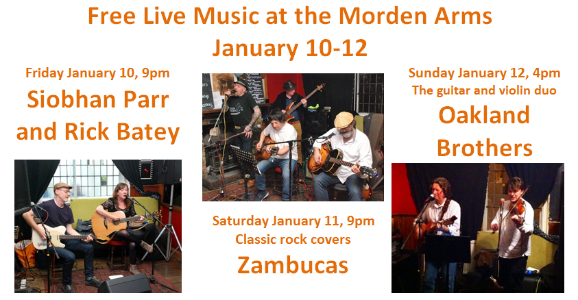 MordenArmsSE10's tweet photo. Here's the lineup for this weekend's three free #livemusic gigs, starting Friday at 9 with the wonderful Siobhan Parr and Rick Batey.
And on Thursday at 9 we've a #CuckoosCorner #OpenMic Night for less experienced local talent, run by Gordon Robertson: https://t.co/UAUYMI5XYJ https://t.co/NDUSUjtP3z