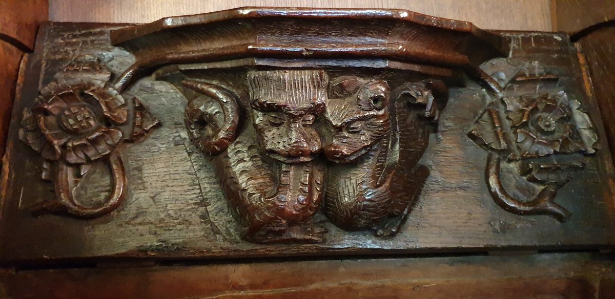 scarabcat's tweet photo. This couple of #MedievalMonsters from All Saints, Bakewell seem to be channelling @GhostlyRob and myself. A competition for who's going to nod off first... #stilljetlagged #thatsmyexcuseanyway
#AnimalsInChurchesHour https://t.co/QAt6sHoVnK
