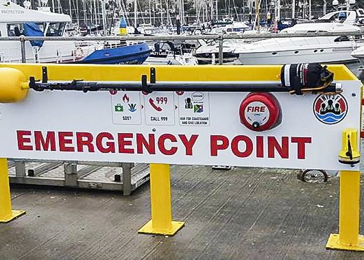 BoatingBiz's tweet photo. The team at Shamrock Quay in Southampton, part of the MDL #Marinas Group, has saved three lives since it installed a new Reach and Rescue telescopic rescue pole #SAR #sailing #yachts https://t.co/MDbZWJyjwi https://t.co/pEy5Fpmfmt
