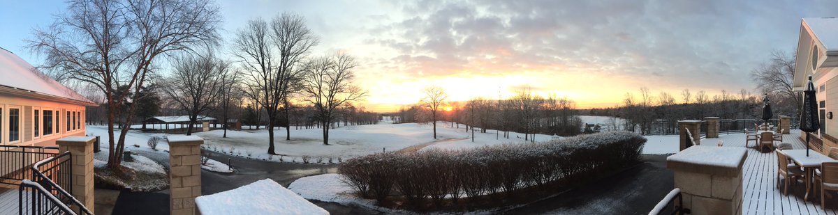 Unfortunately, the golf course is closed today due to snowcover. We hope to re-open for play tomorrow. But in the meantime, look at this beautiful vista! #KemperPride