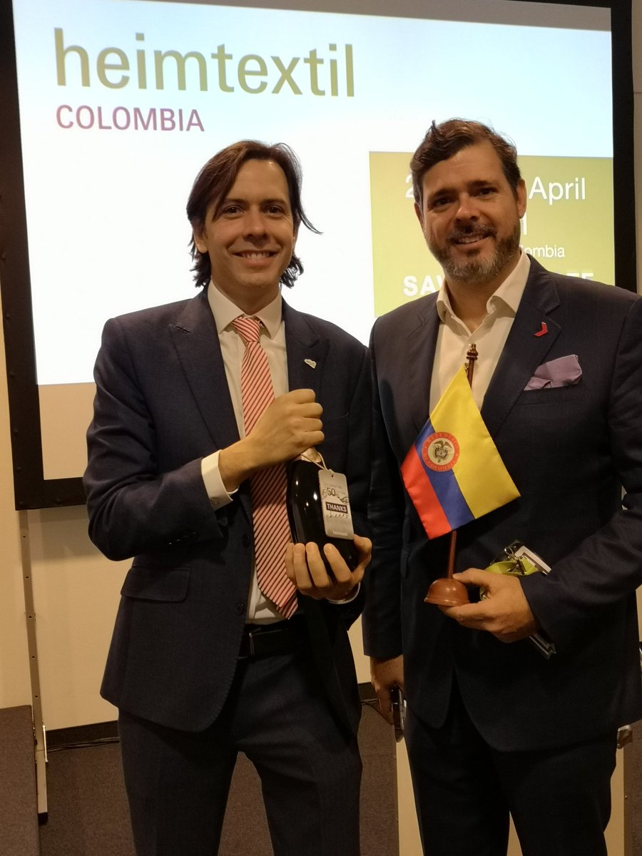 NickDMUFI's tweet photo. Exciting news: world leading textile fair @heimtextil by @messefrankfurt announces Heimtextil #Colombia with @INEXMODA. 1st Ed. April 2021 in Medellin. Congrats @cebotero &amp; MF team @UFILive @anaarangomedina #ufilatam @gruporadaretv @ExhibitionWorld @PROCOLOMBIACO #Heimtextil2020 https://t.co/kGxKFK2OFi