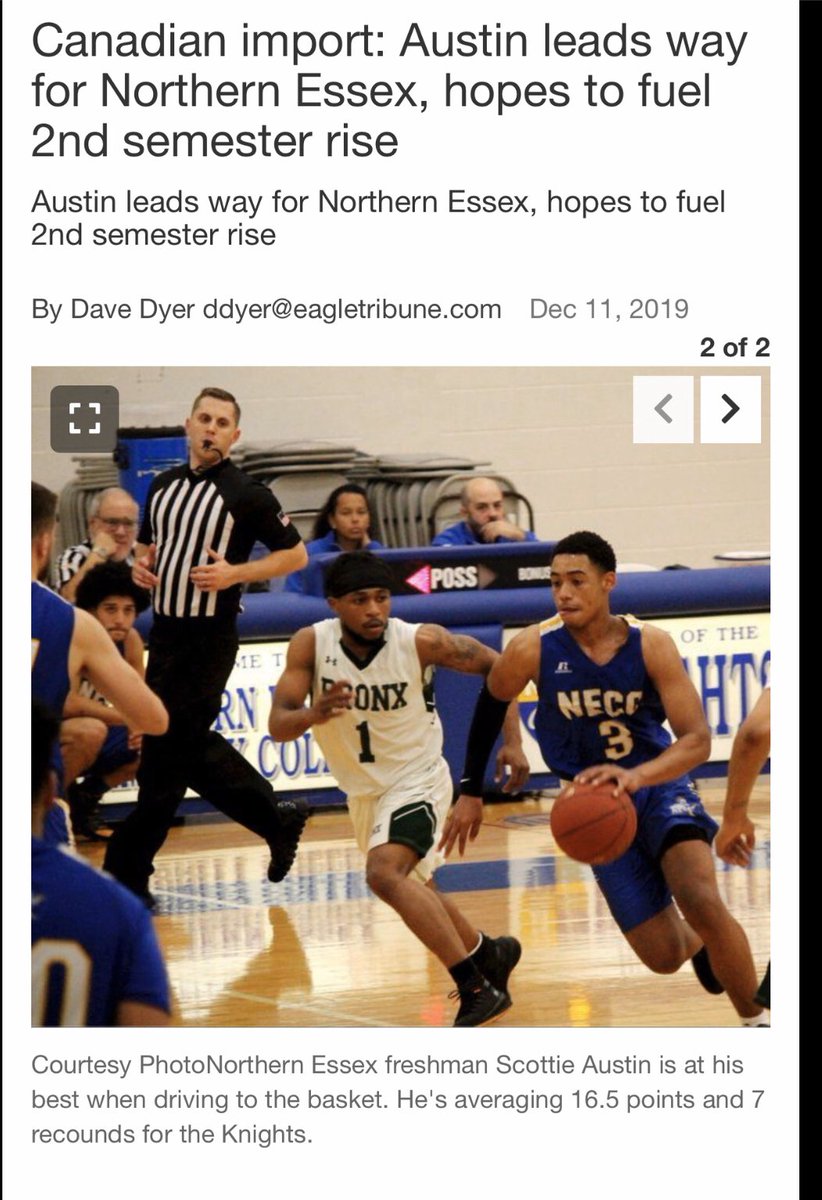 gta_prep's tweet photo. From The Workhouse: 2019 @gta_prep Alum @scottieaustin_  getting on D1 radars! Avg 19p 8r 5a 2s a game @NorthernEssex partial qualifier is eligible after 2020! Late bloomer grown to 6’3”- 6’7” wingspan. 18-33% from 3 this season and keeps getting better! 
https://t.co/W2VvEQvvDe https://t.co/xBUWQvQfCd