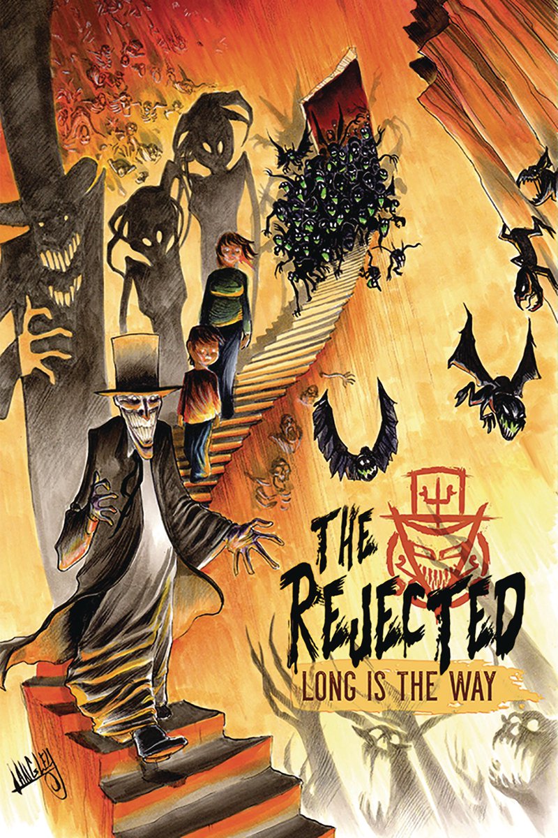 JoshuaFrantic's tweet photo. The wait is nearly over, and the time to pre-order is NOW! Ask your local comic shop to order in #THEREJECTED: LONG IS THE WAY and follow @MrTeethOBE into HELL! @TheRejectedGN @SourcePtPress @Shawn_Langley @TheWordsOfStan https://t.co/J6esnIoy0x