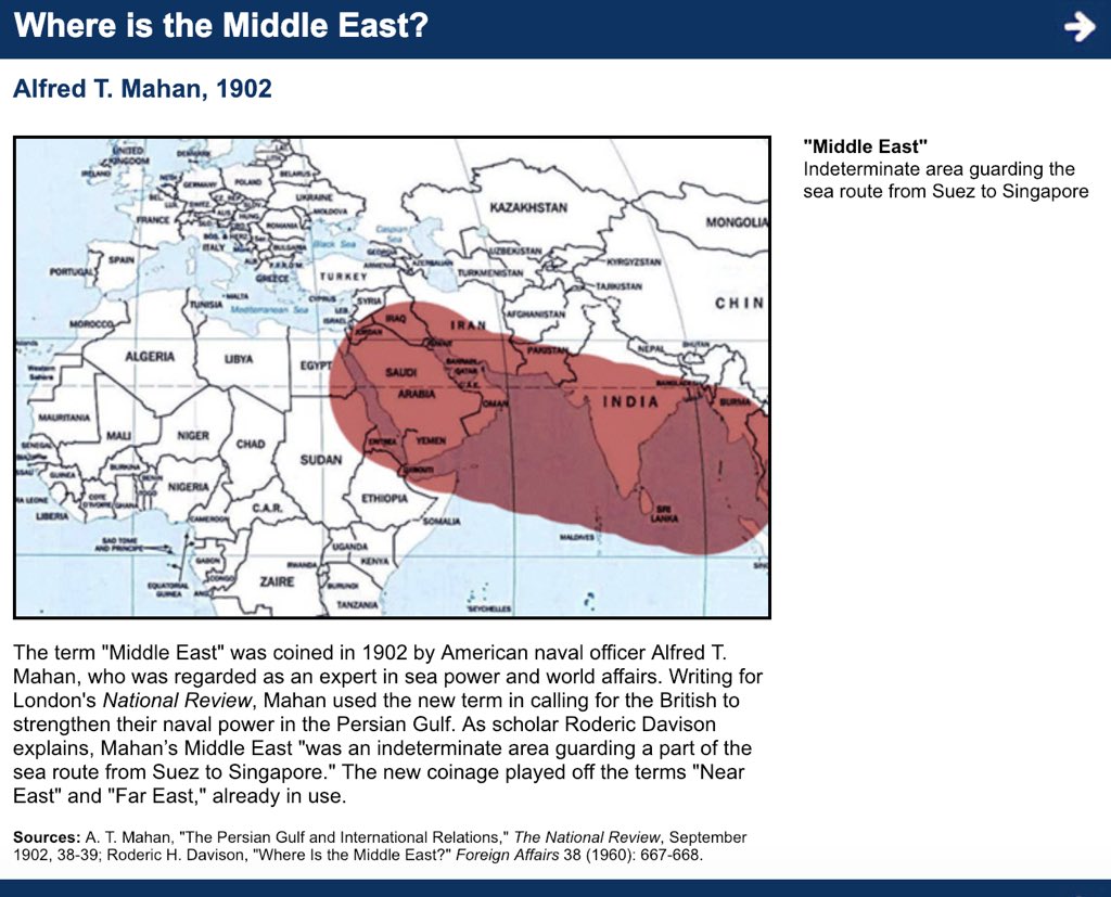 The “Middle East” has been an unstable western construction for over a century. The  @UNC illustrated what the US, UK, int orgs, and scholarship designated as the Middle East, Near East, western Asia, eastern Med, Arab world, etc. Thread of maps (by categories & chronological):