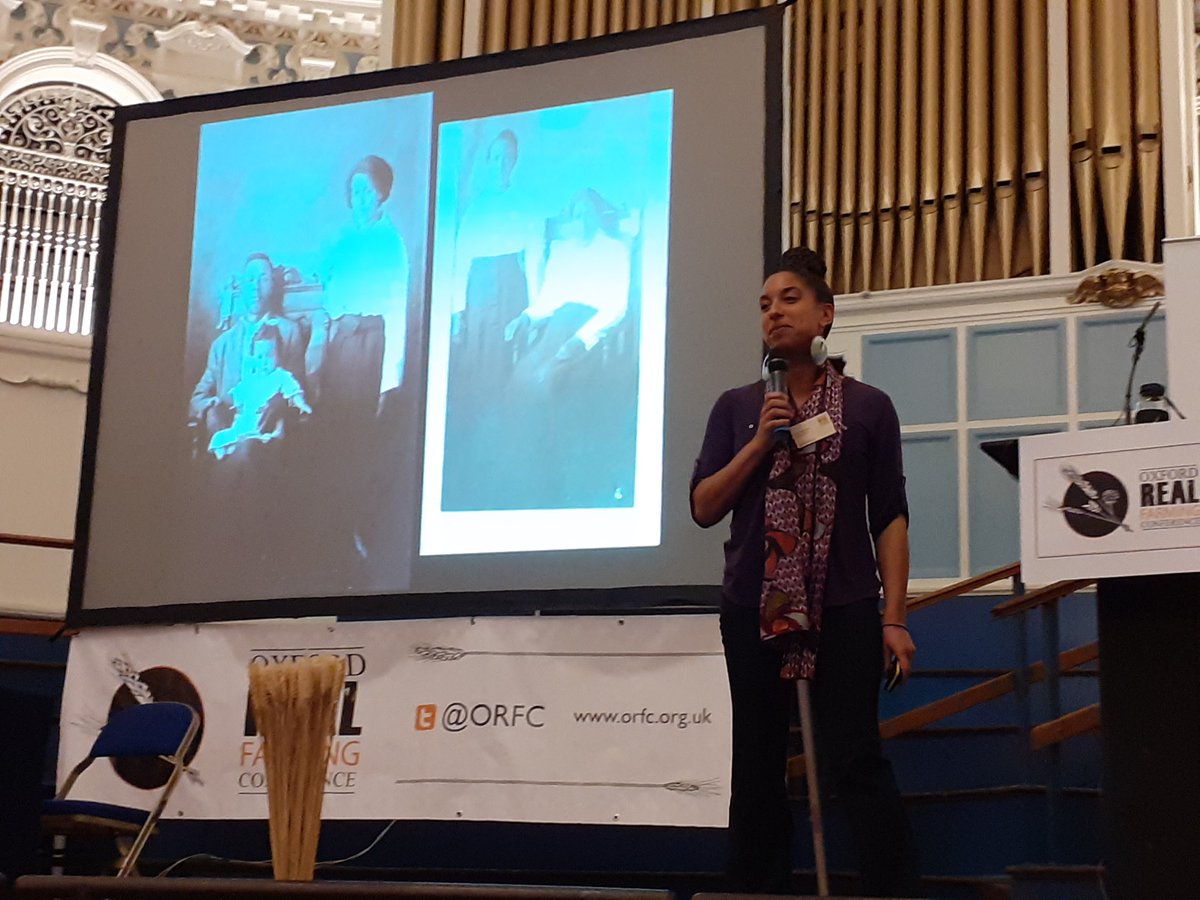 Amazing talk by @soulfirefarm about @farmingwhileblack. She got a well deserved standing ovation 💖
'Treat the earth like a relative'
#ORFC20
