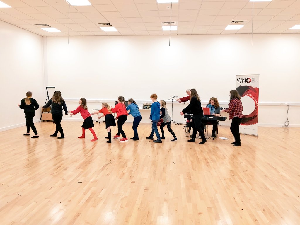 #WNOyouthopera 8-13 group getting ready for their performance at @VenueCymru #TakepART on Saturday 🎶⛵🎭 @thejennypearson #PatrickYoung @WNOtweet