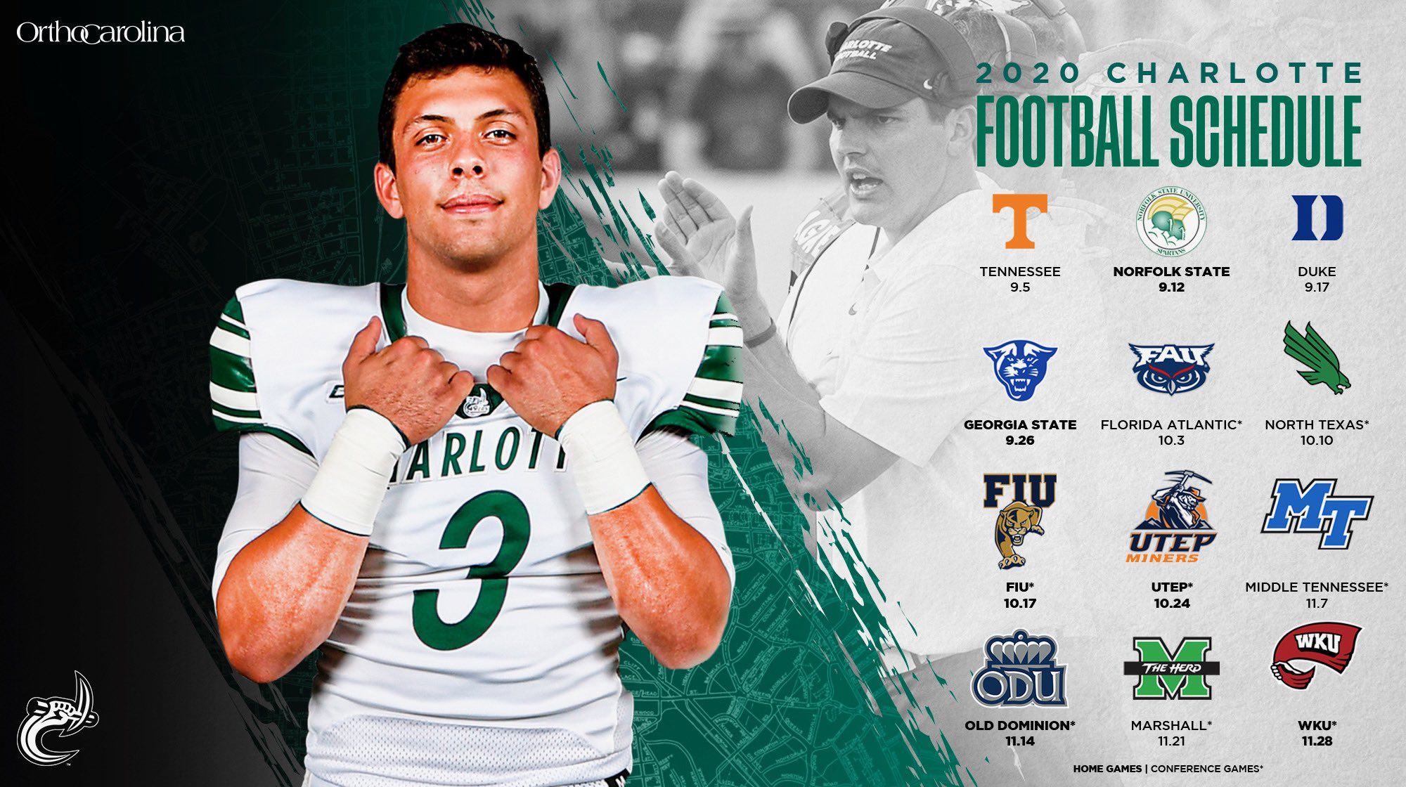 2020 Football Schedule Charlotte 49er Football 🏈