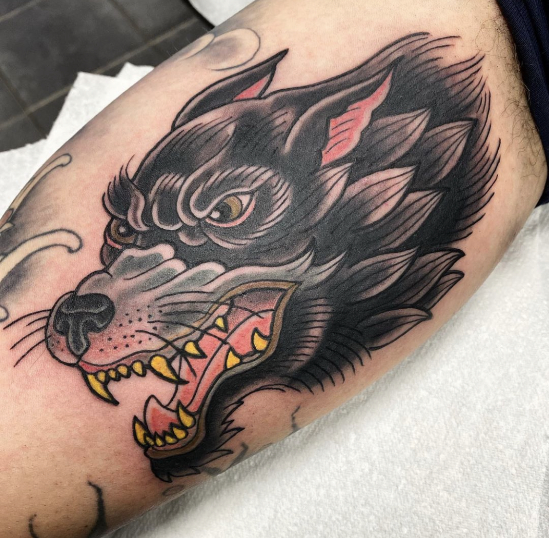 Dragon Tattoo  Traditional wolf done by vincentpenning    tatoo  tattoos tattooed tattooing traditionaltattoo blackwork artist  tattoosofinstagram  Facebook
