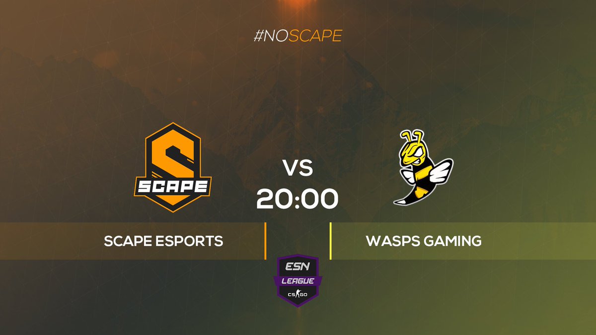 Faltam menos de duas horas para o jogo contra os @WaspsGaming_!! Não percas este jogo em direto na twitch.tv/esn_cs ás 20:00!!

#noscape
#thereisnoscape
#ESN #CSGO
