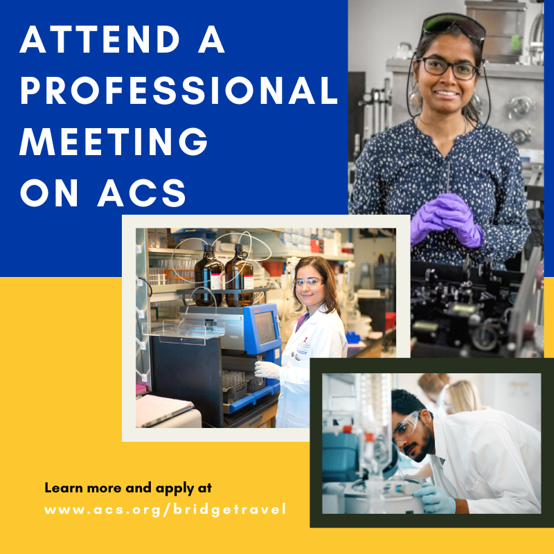 AmerChemSociety's tweet photo. Attention #ACSUndergrads! Learn how you can receive up to $2,000 through the #ACSBridge Travel Award for an opportunity to attend #ACSPhilly.  Learn more &amp; apply by Feb 7th! https://t.co/xRjPLMDhPD #chemistry #chemicalscience #ChemTwitter https://t.co/OoLq9W9LBe