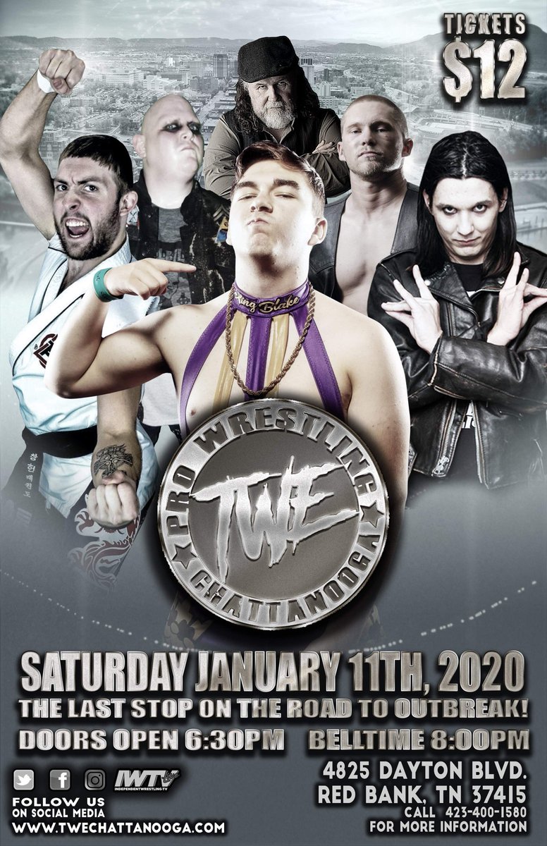 TWE_Chattanooga's tweet photo. Join us this Saturday with our last stop on the road to OUTBREAK! ☡ https://t.co/YJdQ2b7maR