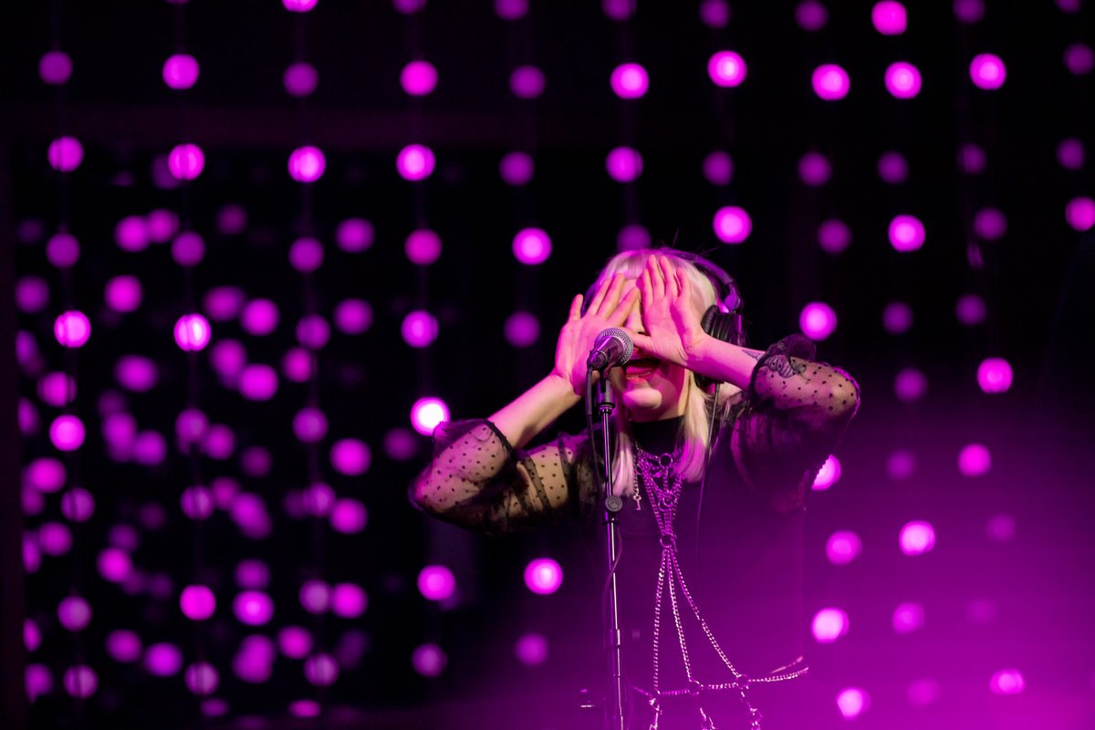 kexp's tweet image. Icelandic darkwave trio @kaelanmikla (@artoffact) are a force to be reckoned with. Indulge in the ritual of their epic synth-punk via their KEXP in-studio session, hosted by @djkevincole, today: bit.ly/39QDcfj

📷: @alleyr