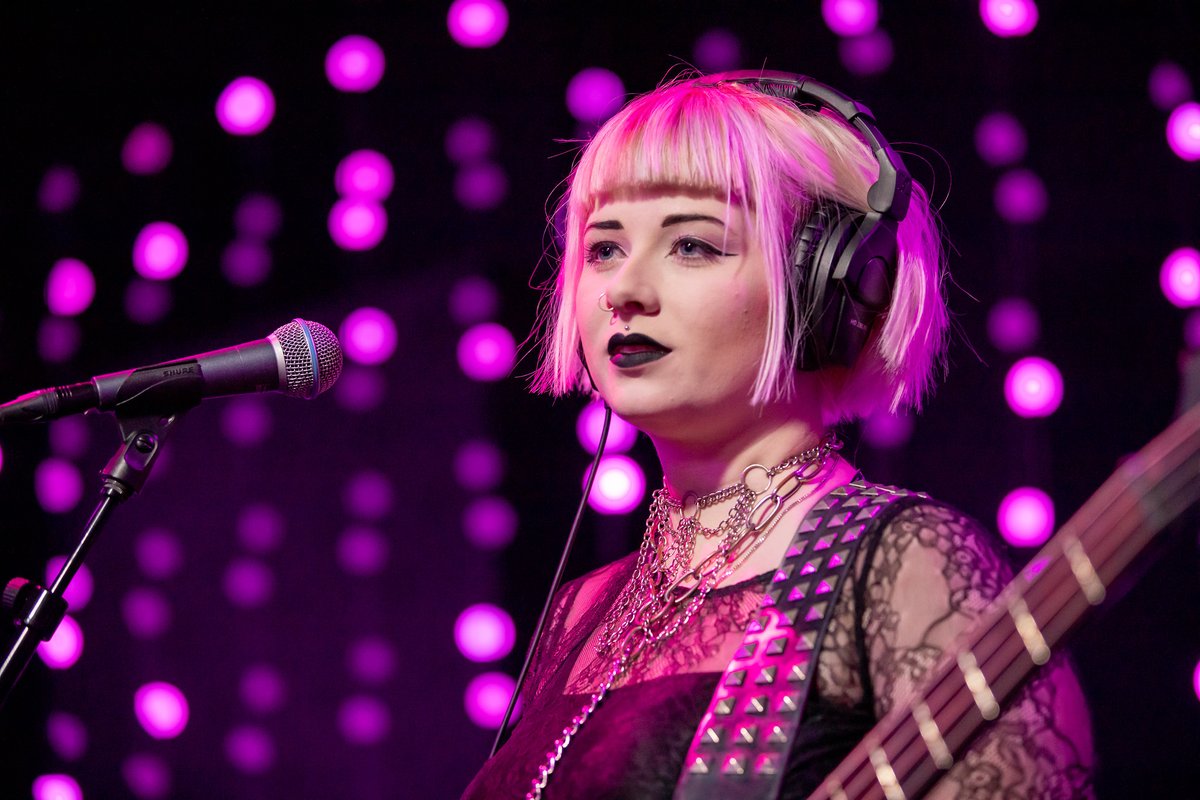 kexp's tweet image. Icelandic darkwave trio @kaelanmikla (@artoffact) are a force to be reckoned with. Indulge in the ritual of their epic synth-punk via their KEXP in-studio session, hosted by @djkevincole, today: bit.ly/39QDcfj

📷: @alleyr