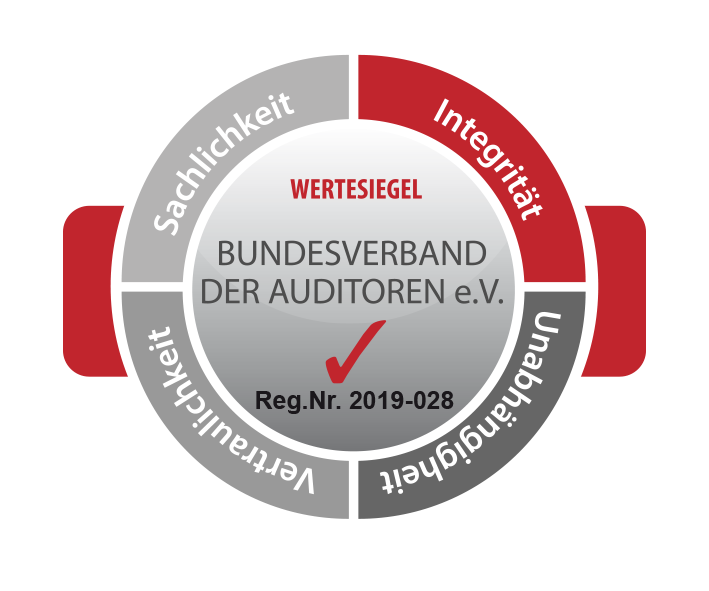 j_roggensack's tweet photo. Heute bekommen "#Wertesiegel des #Bundesverband der #Auditoren e.V.". Das Jahr fängt gut an! #BVdA #Integrität #Unabhängigkeit #Vertraulichkeit #Sachlichkeit https://t.co/wUrUFCtqoz