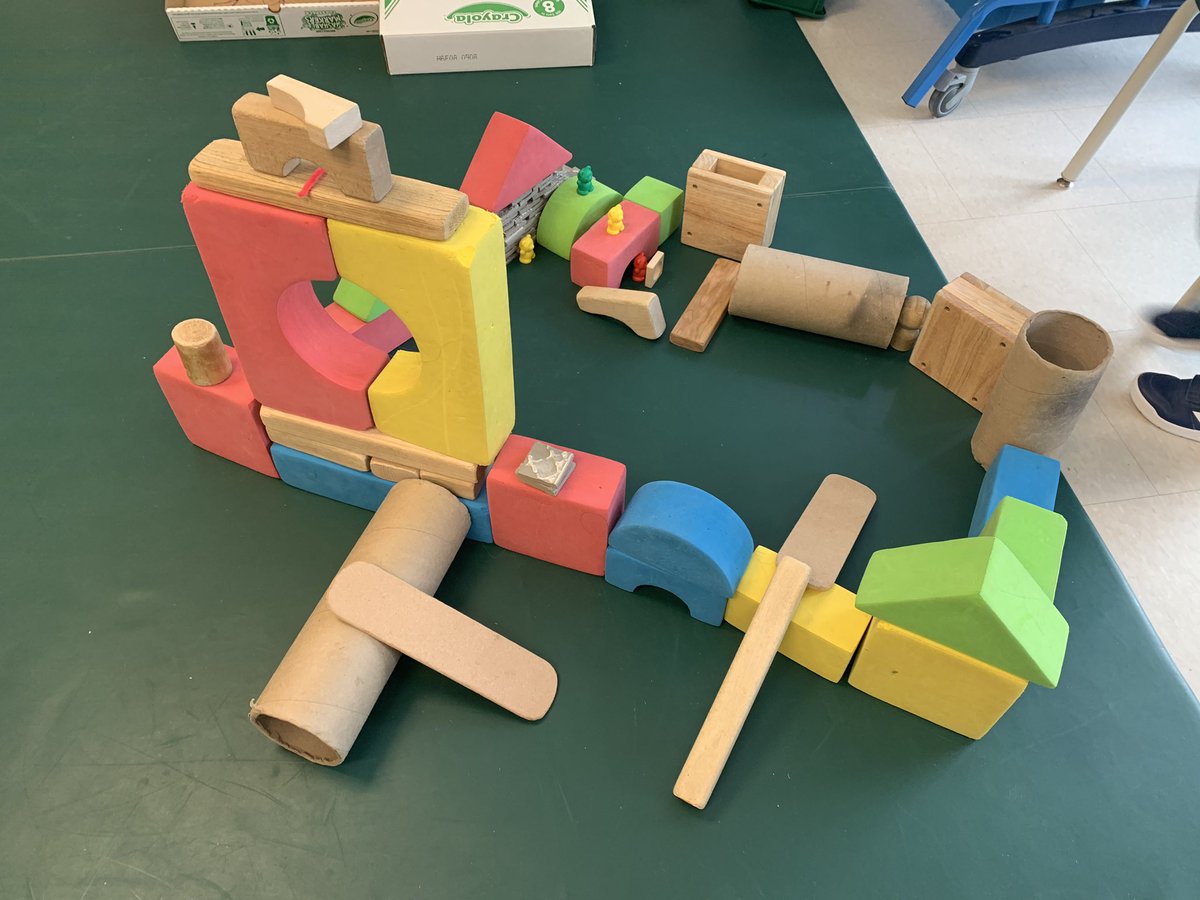 learninginrm120's tweet photo. S.C. and E.M.’s castle! #kindergarten #buildingcentre #imagination #buildingblocks https://t.co/oUo3jC9cXV