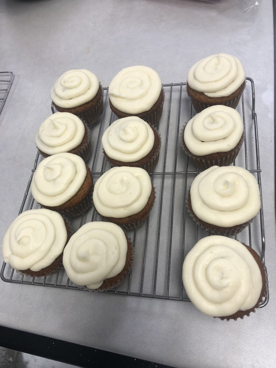 DrBHOHS's tweet photo. Carrot Cupcakes for tomorrow’s Pride Cafe. Yum! #OurHoward #SayYestoFCS https://t.co/B53C5dRfAO