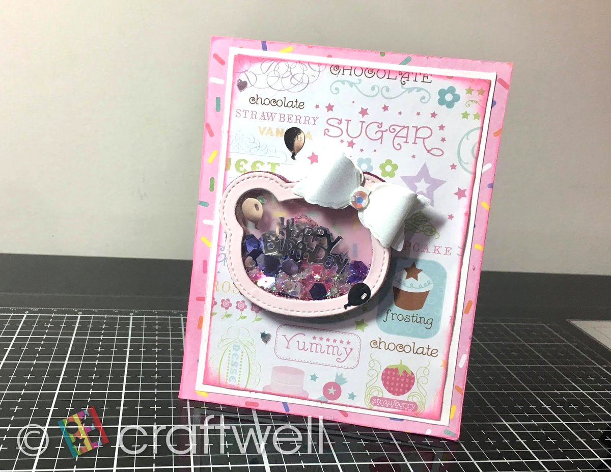 Craftwell's tweet photo. Happy Wednesday! @Her0wnFairytale has gifted us with another wonderful card, but made a birthday shaker card and used the SNAP machine. Check out https://t.co/6VBcnP9nCa for the steps.
#craftwell #blog #designteam #snapmachine #happybirthday #shakercard #diecut #january https://t.co/yU8wRo04iY