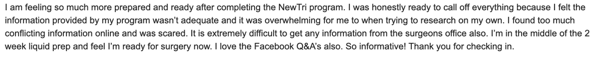 NewTriHealth's tweet photo. Here is what patients have to say about #NewTri. Feedback at its best. Get on board with #digital education & be an #advocate for your patients. @NewTriHealth is free to programs. Patients are charged for the convenience. Programs get benefit of free tracking & patient data. https://t.co/dW4x6E4FN4