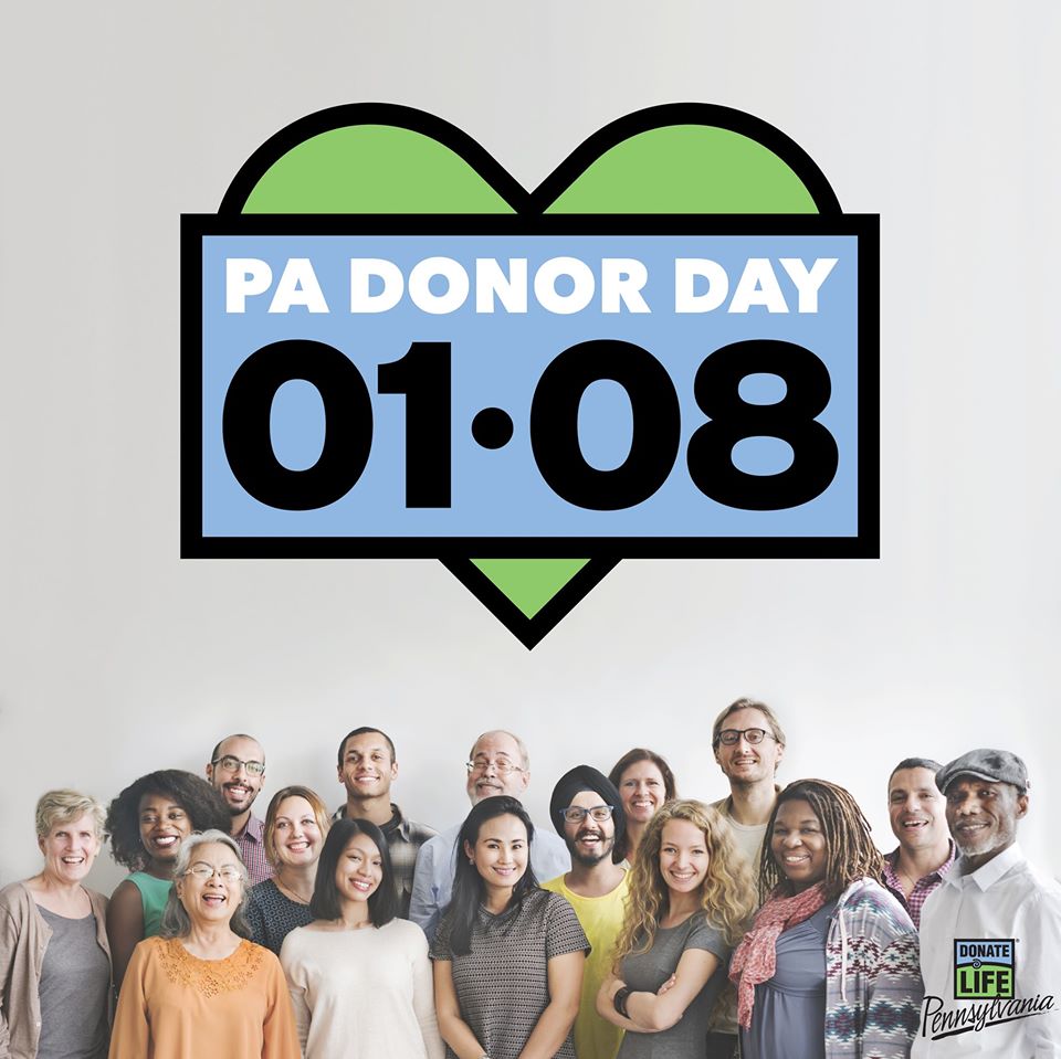 The first-ever PA Donor Day is here! Help us educate and encourage our Pennsylvania family, friends, neighbors, colleagues and others to register as donors. Join the conversation! What does donation mean to you? Let us know with the hashtag #PADonorDay.  ow.ly/I8Ep50xQ660