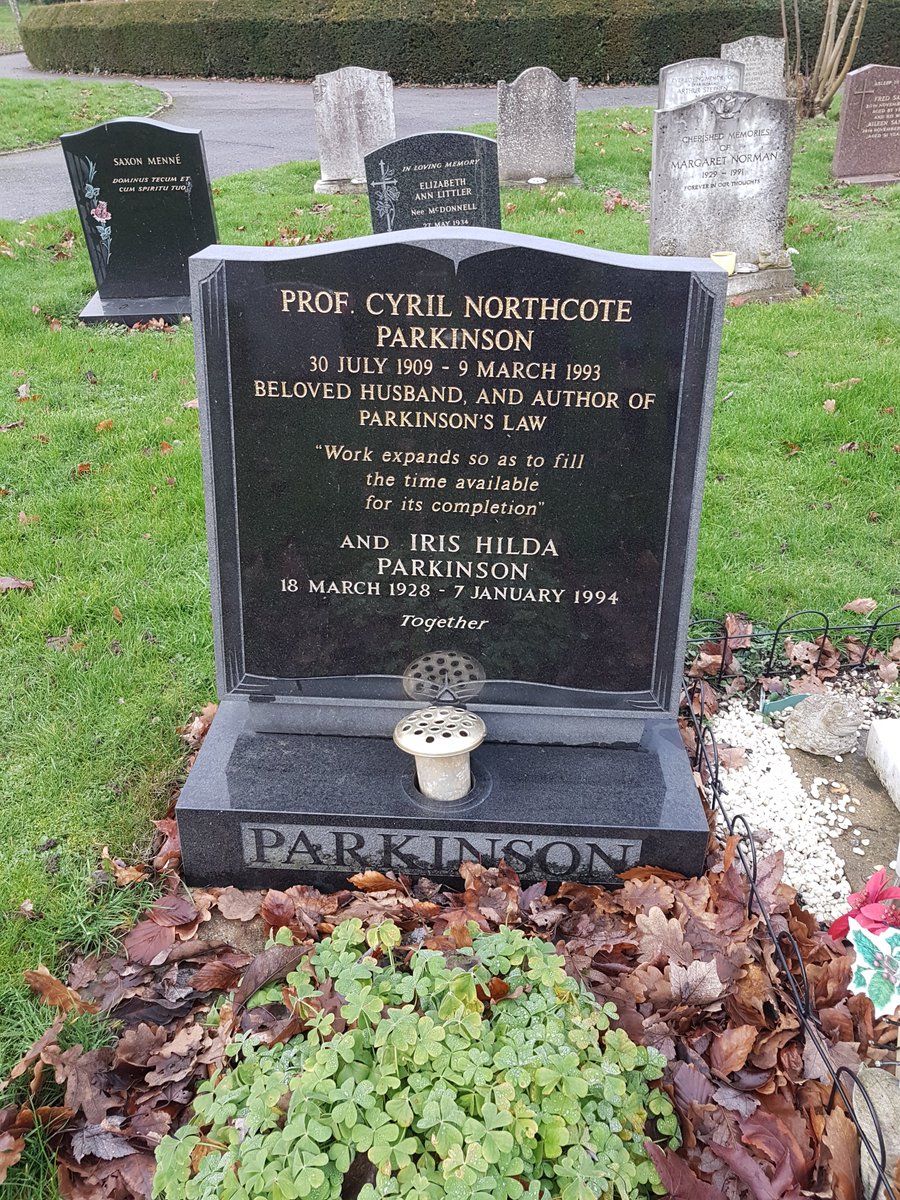 HeejungChung's tweet photo. Cyril Parkinson of #ParkinsonsLaw is buried in the cemetery just behind my house. Is it a coincidence or a sign from the Gods that I need to do a big project on #ShorterWorkingHours #4dayWeek? https://t.co/noGqAGopXe https://t.co/NaMuCj3U95