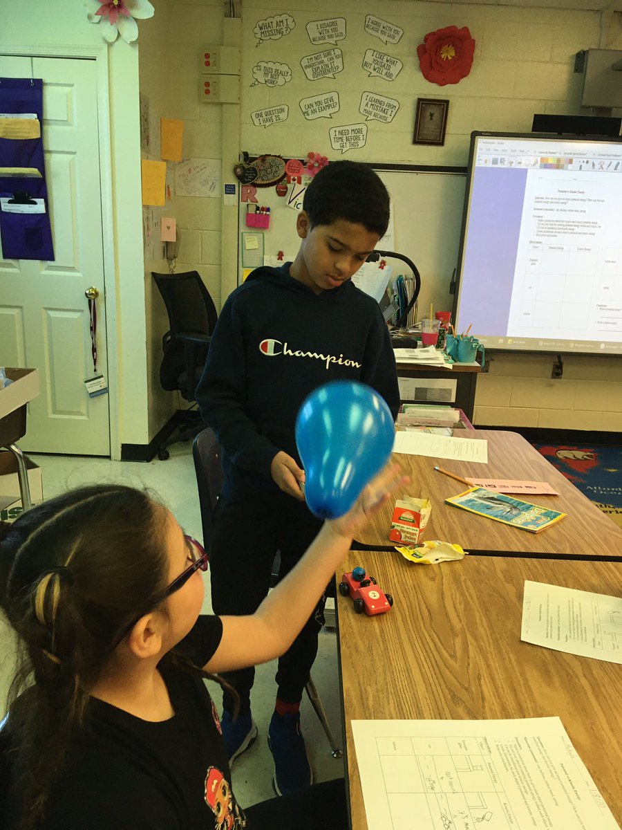 MsERichardson's tweet photo. One of my favorite experiments! Finding different ways to make potential and kinetic energy. #WeRUNasONE #oneCCPS https://t.co/zDmG4oIsnM
