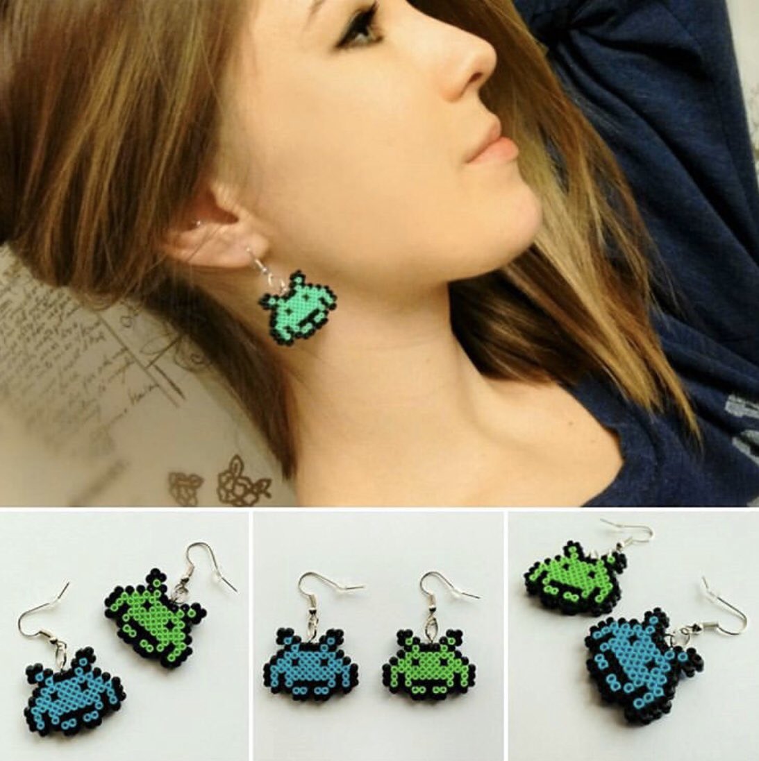 hamabeads's tweet photo. We’re crazy about @hicelina’s #8Bit #earrings ❤️🐸

Made using #MiniHamaBeads

Check out her Etsy here: https://t.co/tZKNLqmPs8 #sharyourworkwednesday #hamabeads #pixel #pixelart #beatart #homemade #handmade #unique #accessorize https://t.co/TvE53dWq4p
