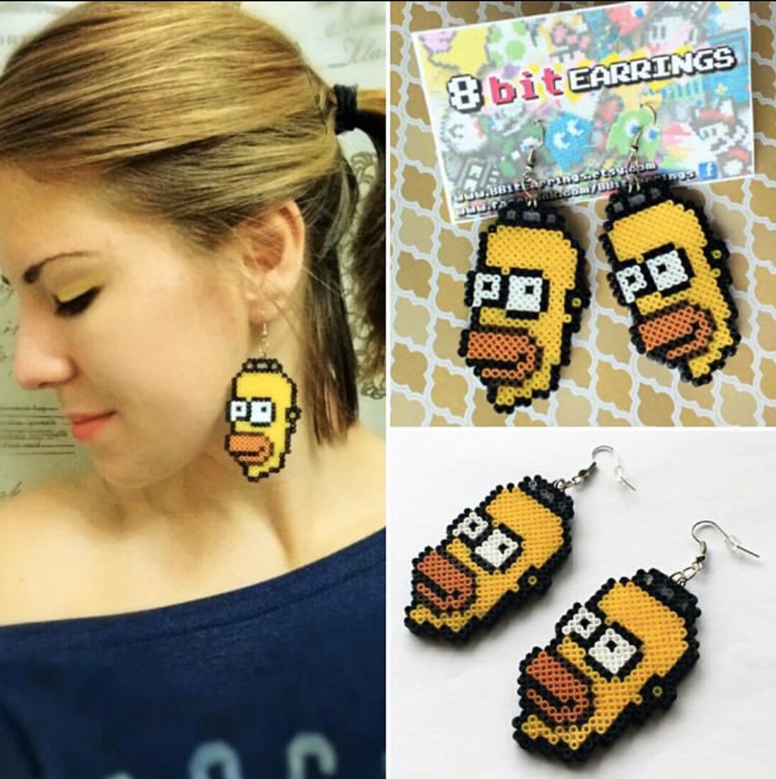 hamabeads's tweet photo. We’re crazy about @hicelina’s #8Bit #earrings ❤️🐸

Made using #MiniHamaBeads

Check out her Etsy here: https://t.co/tZKNLqmPs8 #sharyourworkwednesday #hamabeads #pixel #pixelart #beatart #homemade #handmade #unique #accessorize https://t.co/TvE53dWq4p