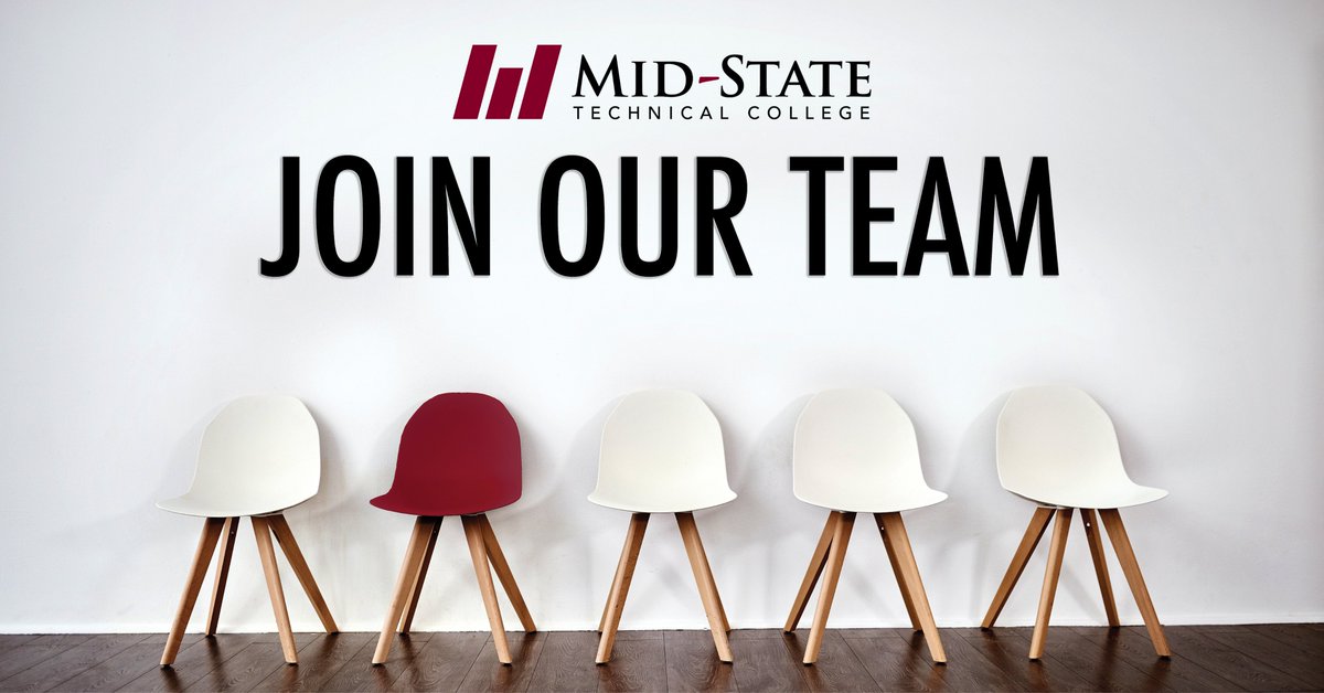 FollowMSTC's tweet photo. We are hiring for a full-time Instructor in our Nursing program. Please consider applying to be a part of the Mid-State family and contribute towards our mission of transforming lives through the power of teaching and learning. Learn more or apply. https://t.co/Er2FLjSgDh https://t.co/rOtDgsEmue