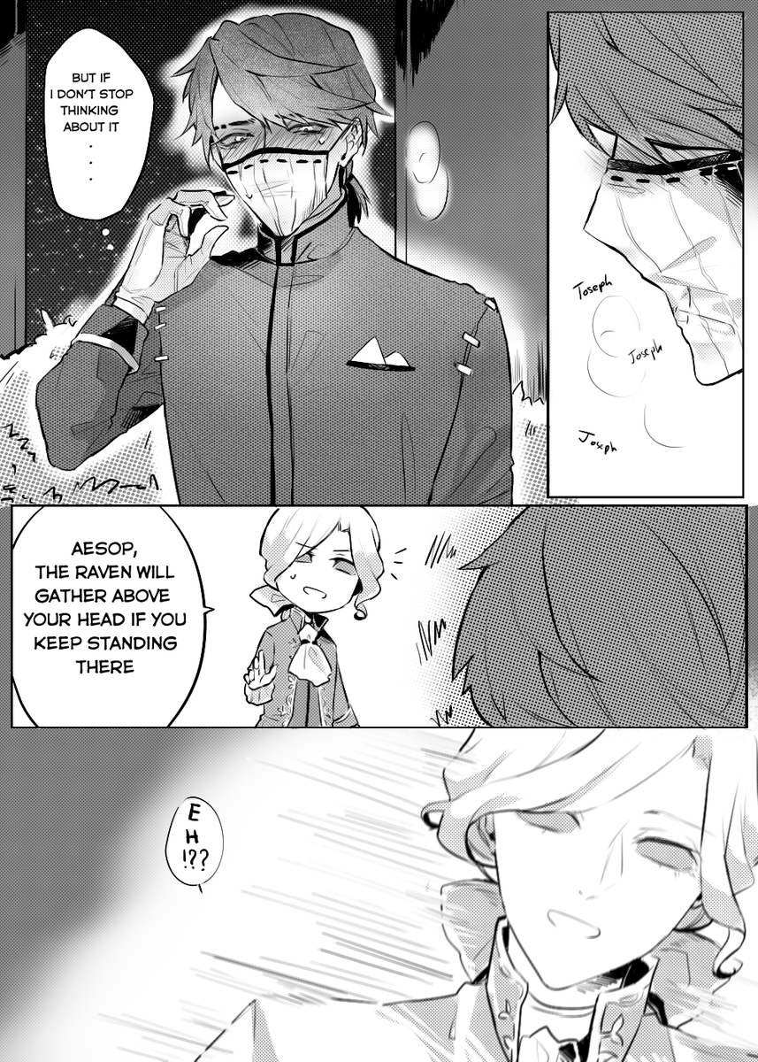 Aesop... get a hold of yourself!
#カルジョゼ
------
Hmmm... considering to make a part 2 for this, but I will leave the matter in another day 
