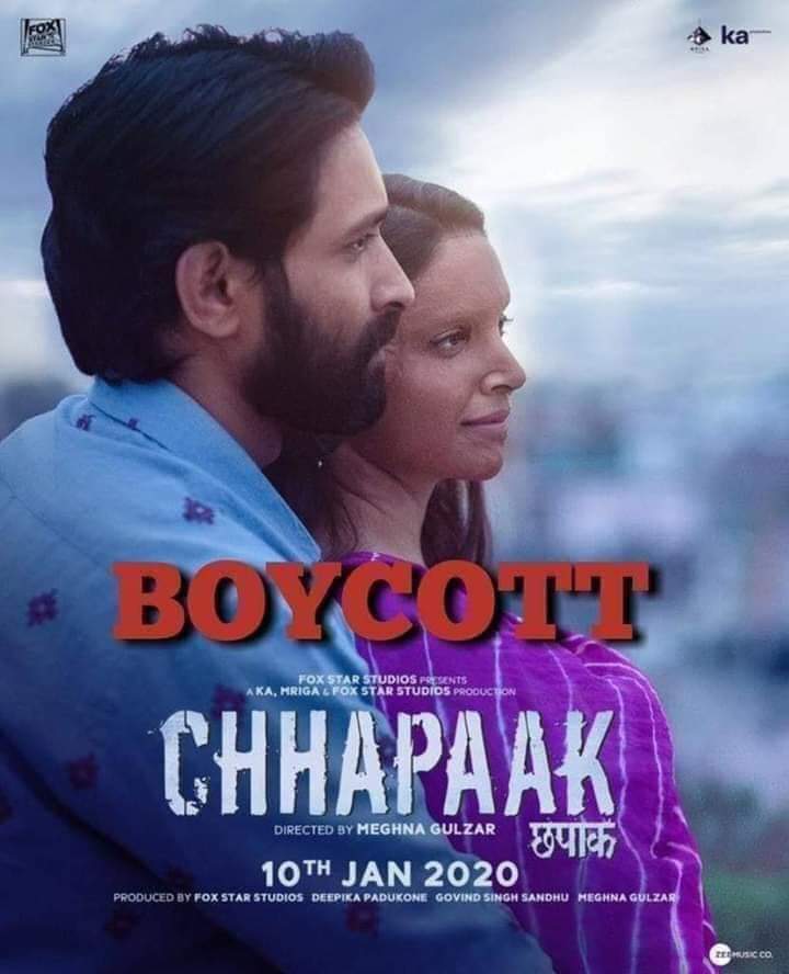 Arjunsinghmokni's tweet photo. #boycottchhapaak https://t.co/K6m62wsnOa